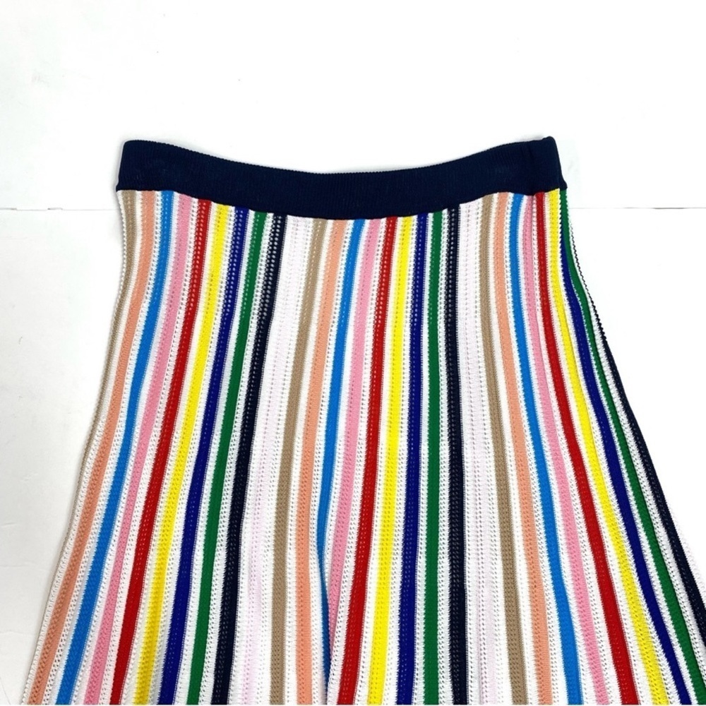 J.Crew Rainbow Striped Flowy Knit Midi Skirt Size S Style L6946 - Picture 5 of 11